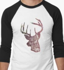 drop a heart, break a name Men's Baseball ¾ T-Shirt