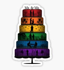 Gay Pride Wedding Cake Sticker
