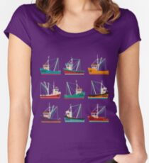 Fishing Trawlers Women's Fitted Scoop T-Shirt