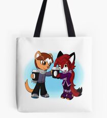 Gerbil 'n Fox - Cappuccino Buddies Tote Bag