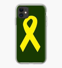 Yellow Ribbon on Green iPhone Case