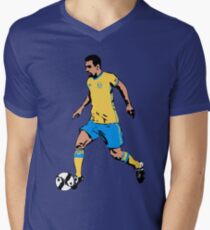 Soccer - Soccer - Sweden Men's V-Neck T-Shirt