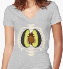 Avocado Anatomy Women's Fitted V-Neck T-Shirt