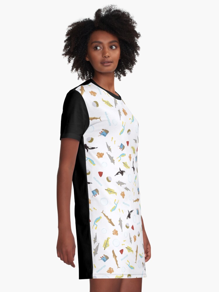 Alternate view of The Life Aquatic with Steve Zissou: Repeat Pattern Graphic T-Shirt Dress