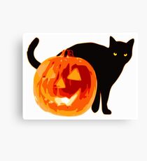 Cat jack o lantern Canvas Print