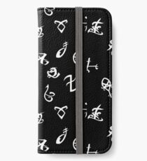 Schattenjäger Runen B & W iPhone Flip-Case/Hülle/Skin