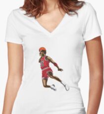 Michael Jordan Women's Fitted V-Neck T-Shirt
