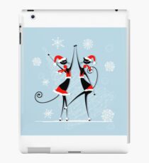 Amusing Christmas cats graphics iPad Case/Skin
