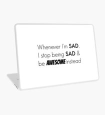 Sad/Awesome (black text) Laptop Skin