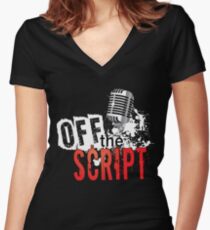 Off The Script Logo Women's Fitted V-Neck T-Shirt