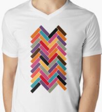 herringbone V-Neck T-Shirt
