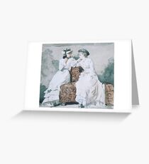 Two Ladies , Winslow Homer, Greeting Card