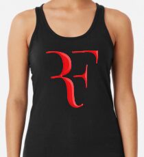 rf, roger federer, roger, federer, tennis, wimbledon, grass, tournament, ball, legend, sport, australia, nadal, net, cool, logo, perfect. Women's Tank Top
