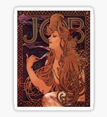 'Job' by Alphonse Mucha (Reproduction) Sticker