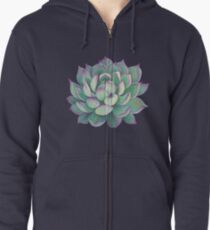 Sudadera con capucha y cremallera Planta suculenta