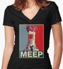 Beaker Meep Poster Women's Fitted V-Neck T-Shirt