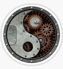 Industrial Steampunk Yin Yang Sticker