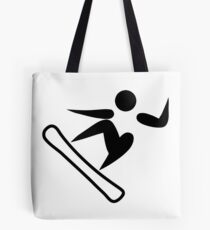 Olympic sports snowboarding pictogram Tote Bag