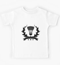 Vintage style badminton design Kids Tee