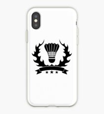Vintage style badminton design iPhone Case