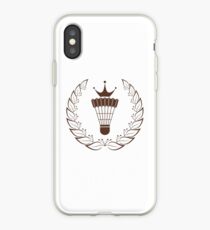 Silhouette badminton racket shuttle iPhone Case