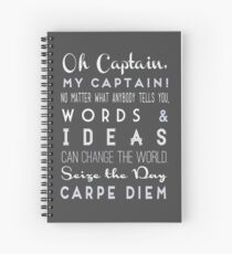 Cuaderno de espiral Oh Capitán Mi Capitán