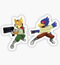 Fox and Falco StarFox Melee Design Sticker