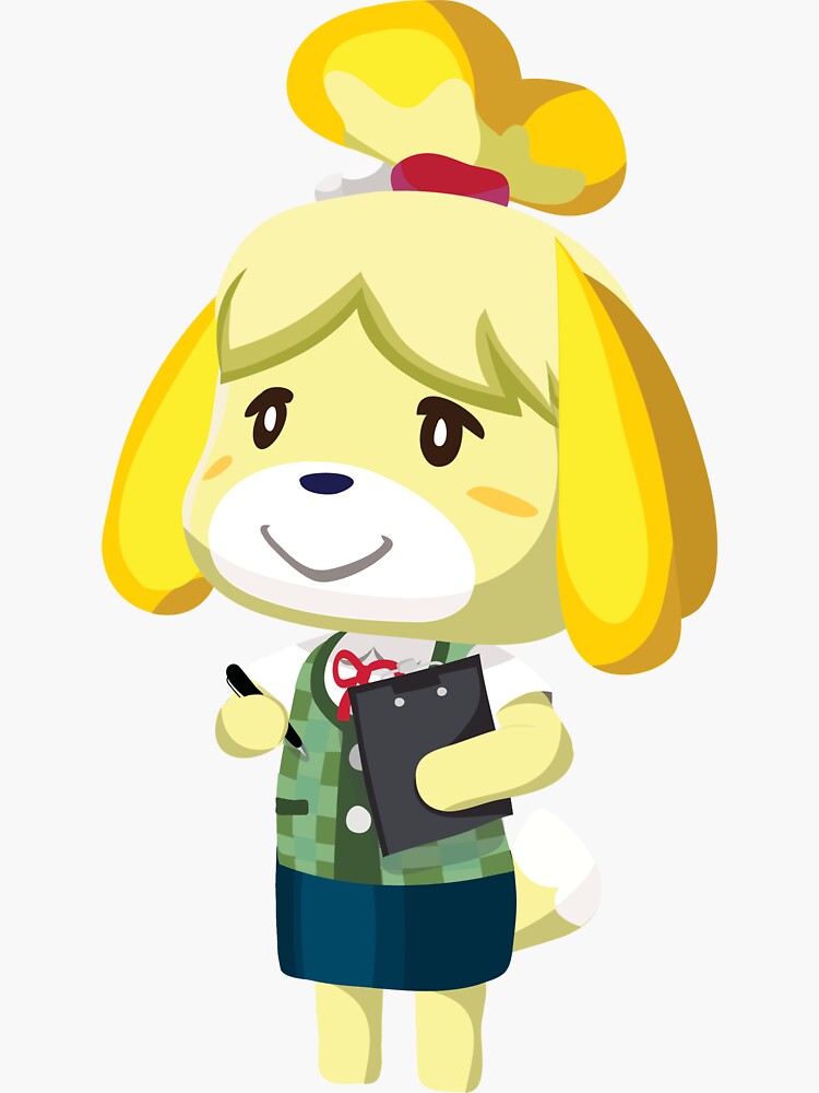 Download "Isabelle Animal Crossing New Leaf Vector Print" Sticker by niymi | Redbubble