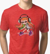 Splatoon Squid kid Nintendo Print Tri-blend T-Shirt