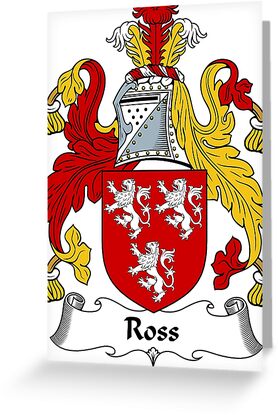 "Ross Coat of Arms / Ross Family Crest" Greeting Card by