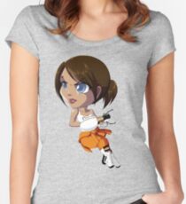 Portal: Chell Women's Fitted Scoop T-Shirt