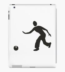 Sport bowling alley silhouette iPad Case/Skin
