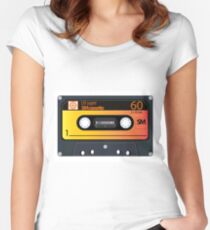 vintage audio tapes Women's Fitted Scoop T-Shirt