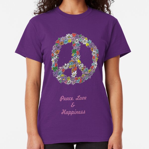 Peace and Flowers Classic T-Shirt