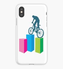Cycling on blocks art iPhone Case