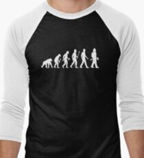 Funny Firefighter Evolution Shirt Men's Baseball ¾ T-Shirt