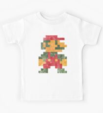 Mario Vintage Pixels Kids Tee