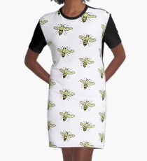 Friendly Bumble Bee Graphic T-Shirt Dress