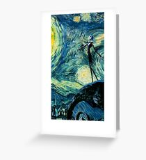 Jack Skellington scary night Greeting Card