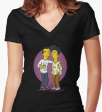 Bigflo & Oli Women's Fitted V-Neck T-Shirt
