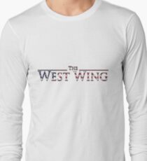 The West Wing Logo with American Flag Design Long Sleeve T-Shirt