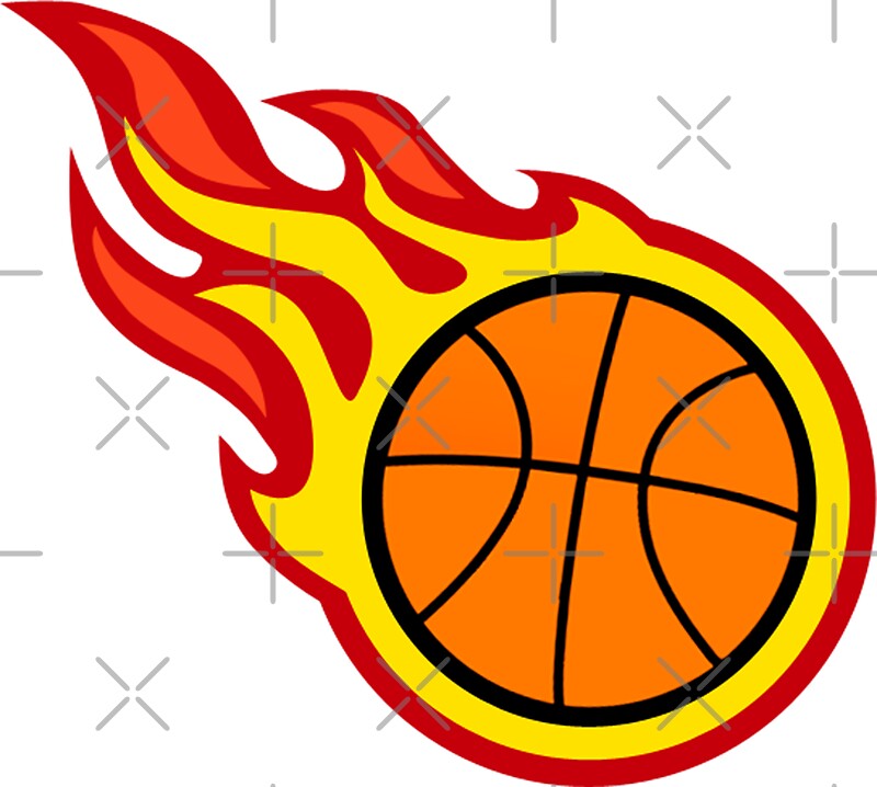 Basketball On Fire Stickers By Garaga Redbubble