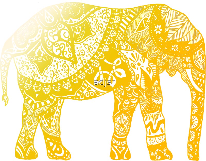 yellow-elephant-stickers-by-adjsr-redbubble