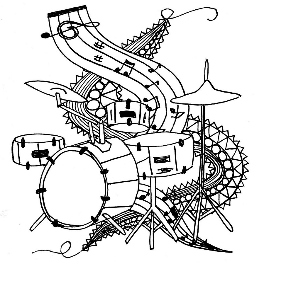 "drum doodle" by kodapops Redbubble