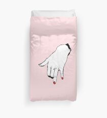 I'll be out in a minute Duvet Cover