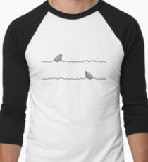 Shark fin swimming Men's Baseball ¾ T-Shirt