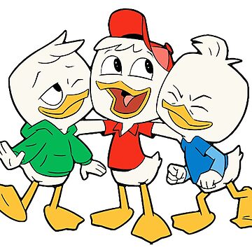 Pictures of grownups Huey, Dewey, Louie and Webby from new DuckTales 