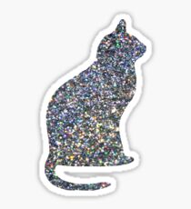 Pegatina Holo Linear Glitter Cat