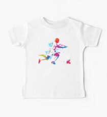 Colorful footballer chasing the ball graphics Baby Tee