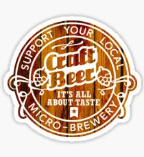 Craft beer, wood Sticker